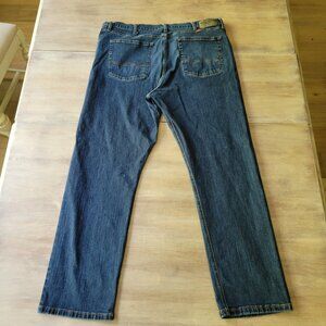 Wrangler Men Denim Blue Jeans Size 36 Straight Leg regular Fit medium Wash 36x30